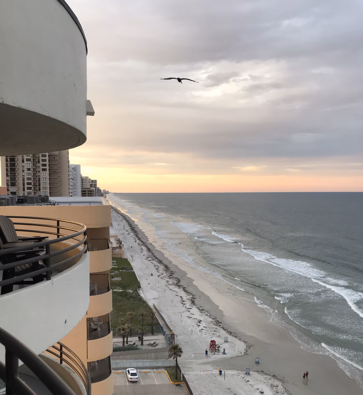 Dusk along the Daytona Beach Shores coastline